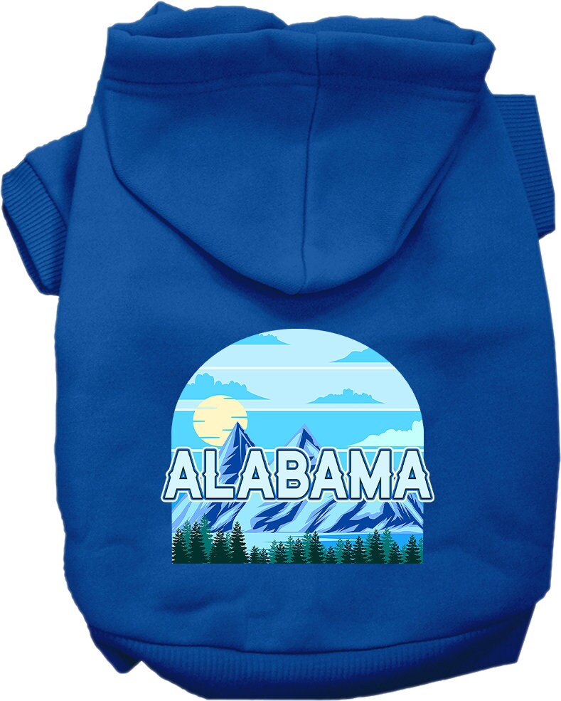 Pet Dog & Cat Screen Printed Hoodie for Medium to Large Pets (Sizes 2XL-6XL), "Alabama Trailblazer"