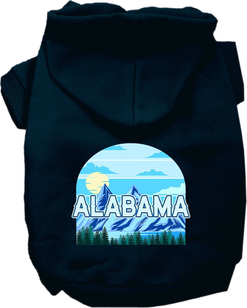 Pet Dog & Cat Screen Printed Hoodie for Small to Medium Pets (Sizes XS-XL), "Alabama Trailblazer"