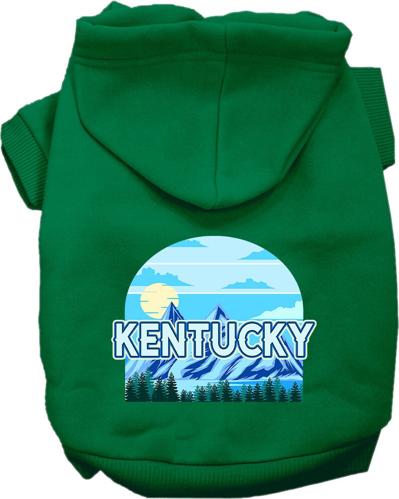 Pet Dog & Cat Screen Printed Hoodie for Small to Medium Pets (Sizes XS-XL), "Kentucky Trailblazer"