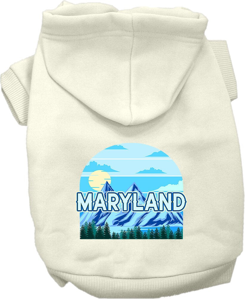 Pet Dog & Cat Screen Printed Hoodie for Small to Medium Pets (Sizes XS-XL), "Maryland Trailblazer"