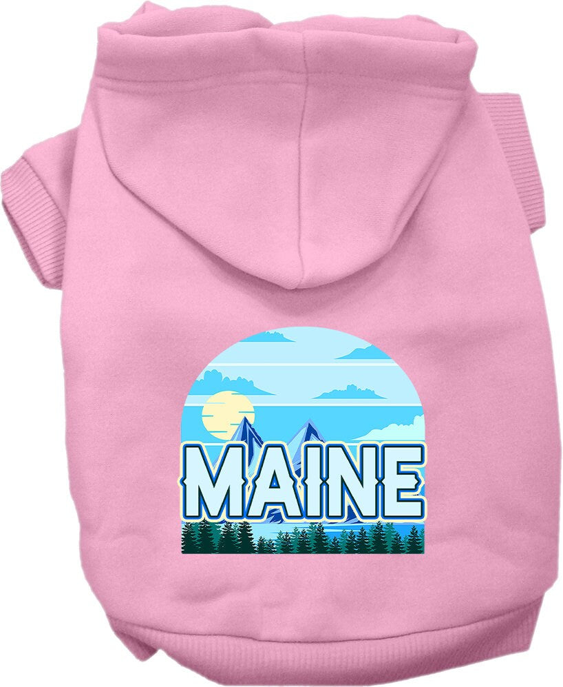 Pet Dog & Cat Screen Printed Hoodie for Medium to Large Pets (Sizes 2XL-6XL), "Maine Trailblazer"