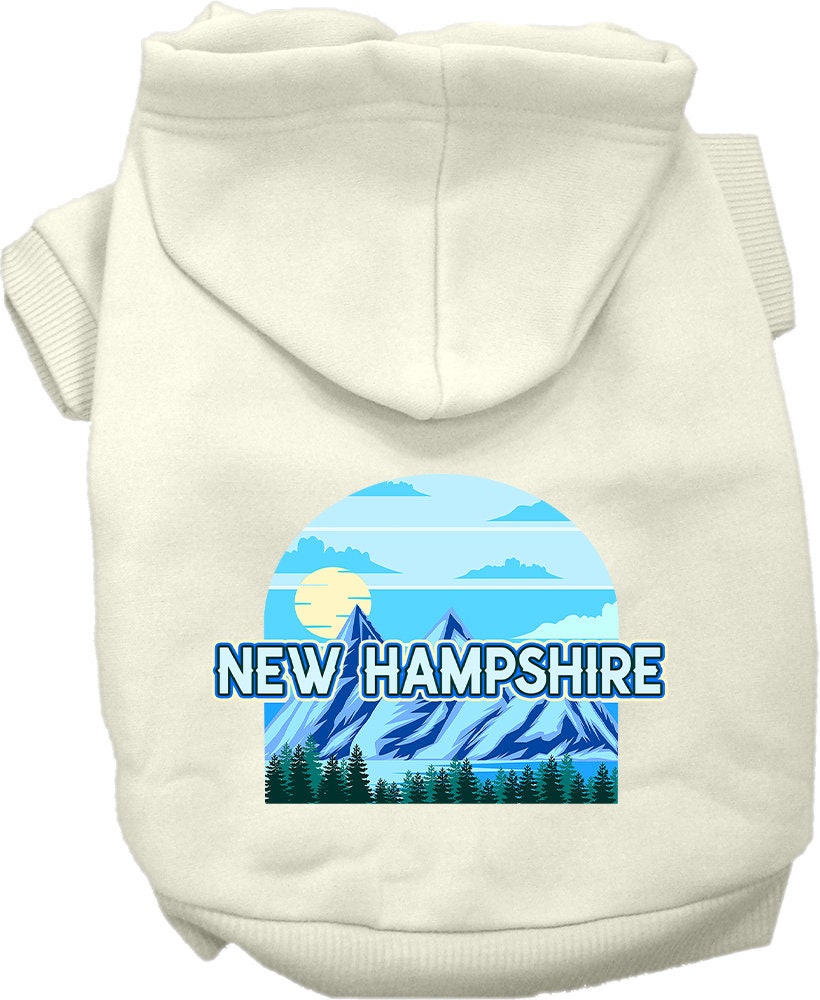 Pet Dog & Cat Screen Printed Hoodie for Medium to Large Pets (Sizes 2XL-6XL), "New Hampshire Trailblazer"