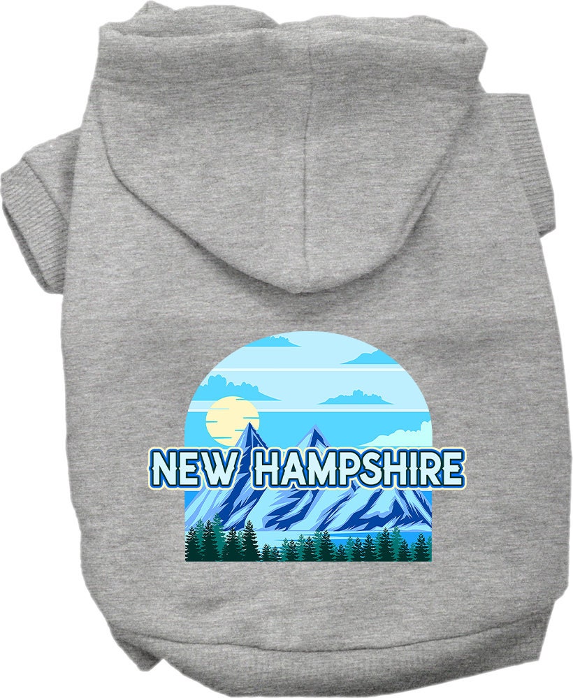 Pet Dog & Cat Screen Printed Hoodie for Medium to Large Pets (Sizes 2XL-6XL), "New Hampshire Trailblazer"