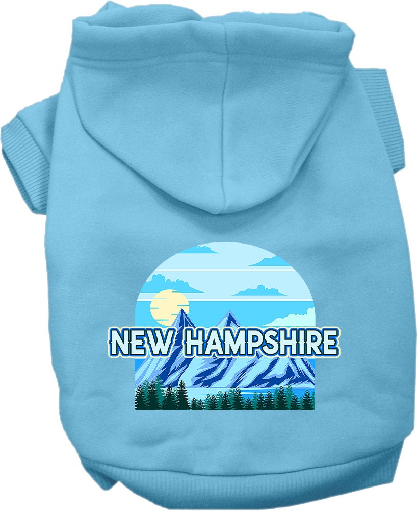 Pet Dog & Cat Screen Printed Hoodie for Medium to Large Pets (Sizes 2XL-6XL), "New Hampshire Trailblazer"