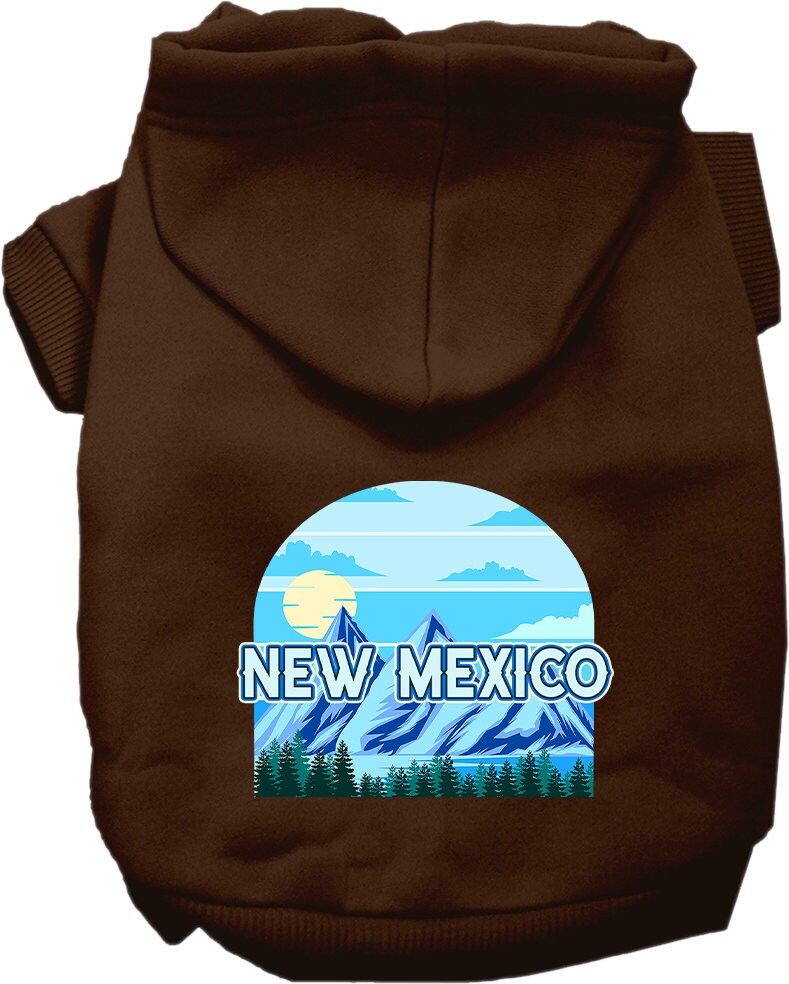 Pet Dog & Cat Screen Printed Hoodie for Medium to Large Pets (Sizes 2XL-6XL), "New Mexico Trailblazer"