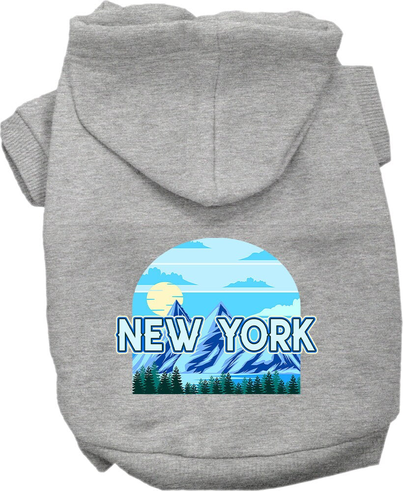 Pet Dog & Cat Screen Printed Hoodie for Medium to Large Pets (Sizes 2XL-6XL), "New York Trailblazer"