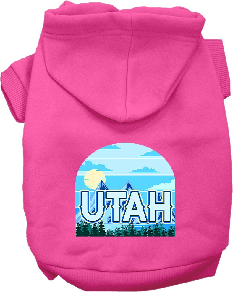 Pet Dog & Cat Screen Printed Hoodie for Medium to Large Pets (Sizes 2XL-6XL), "Utah Trailblazer"