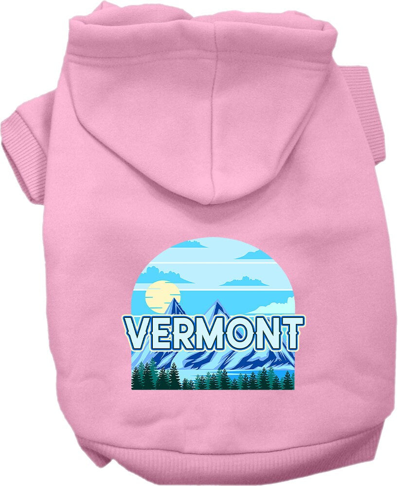 Pet Dog & Cat Screen Printed Hoodie for Medium to Large Pets (Sizes 2XL-6XL), "Vermont Trailblazer"