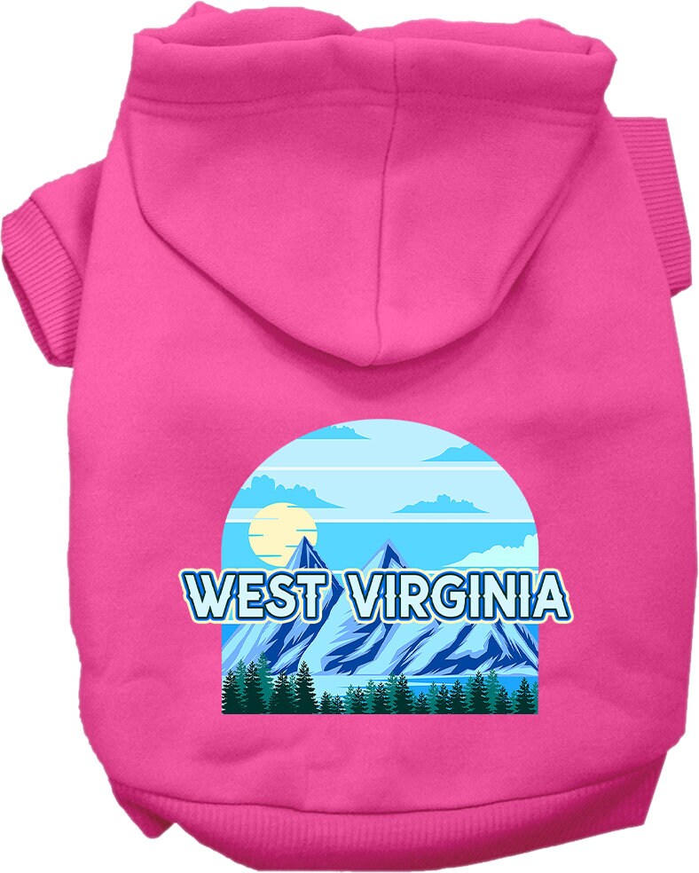 Pet Dog & Cat Screen Printed Hoodie for Medium to Large Pets (Sizes 2XL-6XL), "West Virginia Trailblazer"