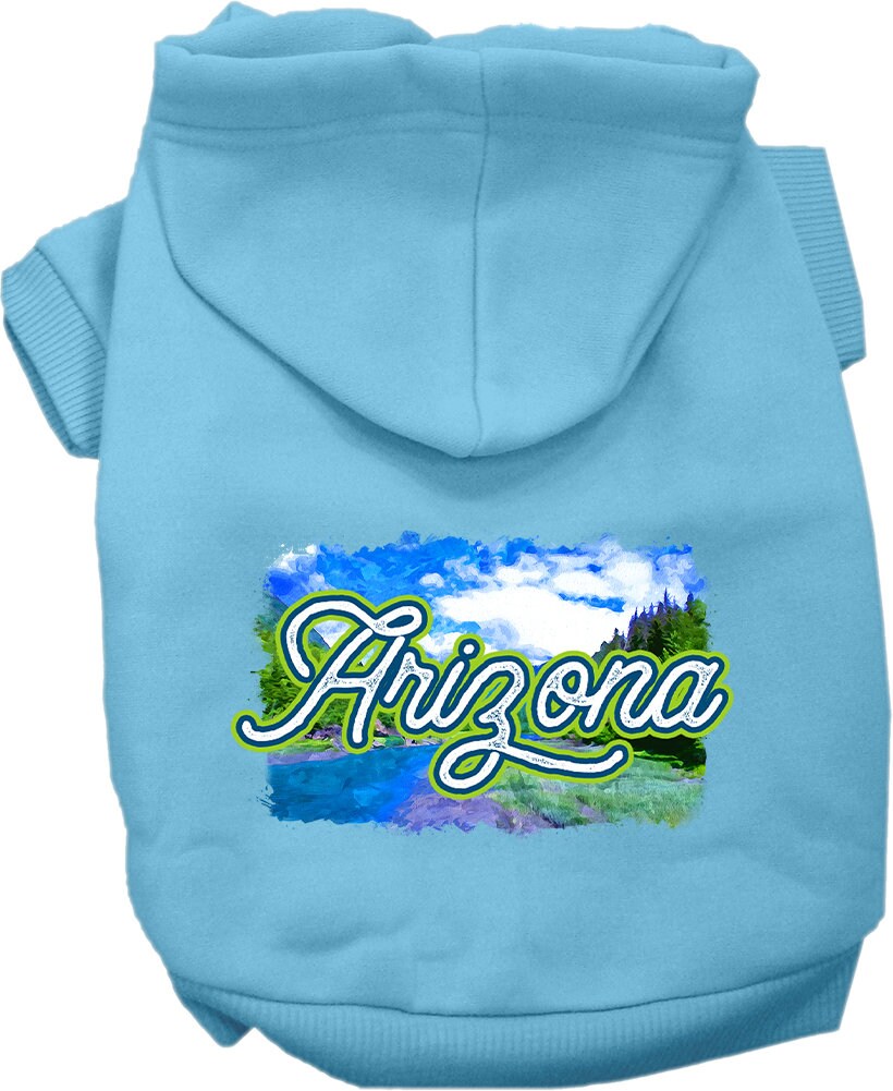 Pet Dog & Cat Screen Printed Hoodie for Small to Medium Pets (Sizes XS-XL), "Arizona Summer"