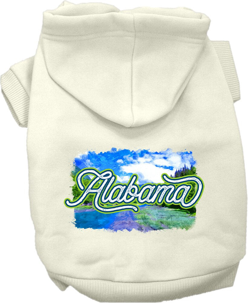 Pet Dog & Cat Screen Printed Hoodie for Small to Medium Pets (Sizes XS-XL), "Alabama Summer"