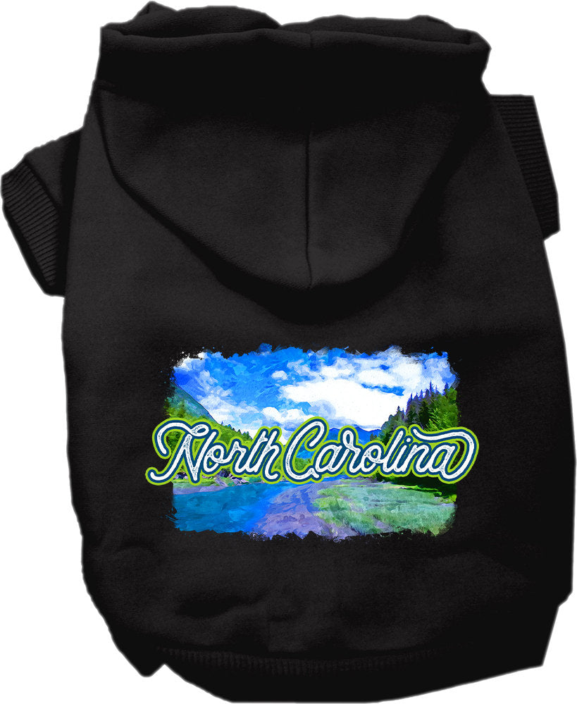 Pet Dog & Cat Screen Printed Hoodie for Medium to Large Pets (Sizes 2XL-6XL), "North Carolina Summer"