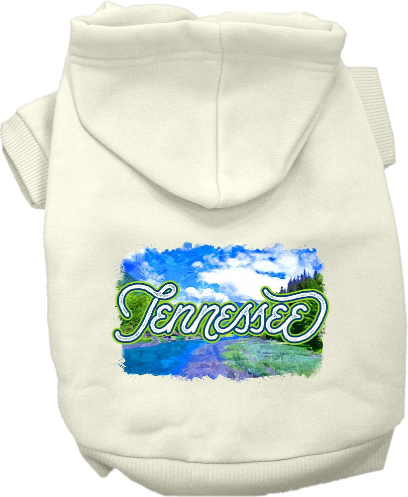 Pet Dog & Cat Screen Printed Hoodie for Medium to Large Pets (Sizes 2XL-6XL), "Tennessee Summer"