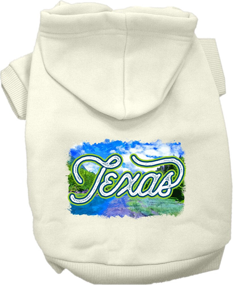 Pet Dog & Cat Screen Printed Hoodie for Medium to Large Pets (Sizes 2XL-6XL), "Texas Summer"