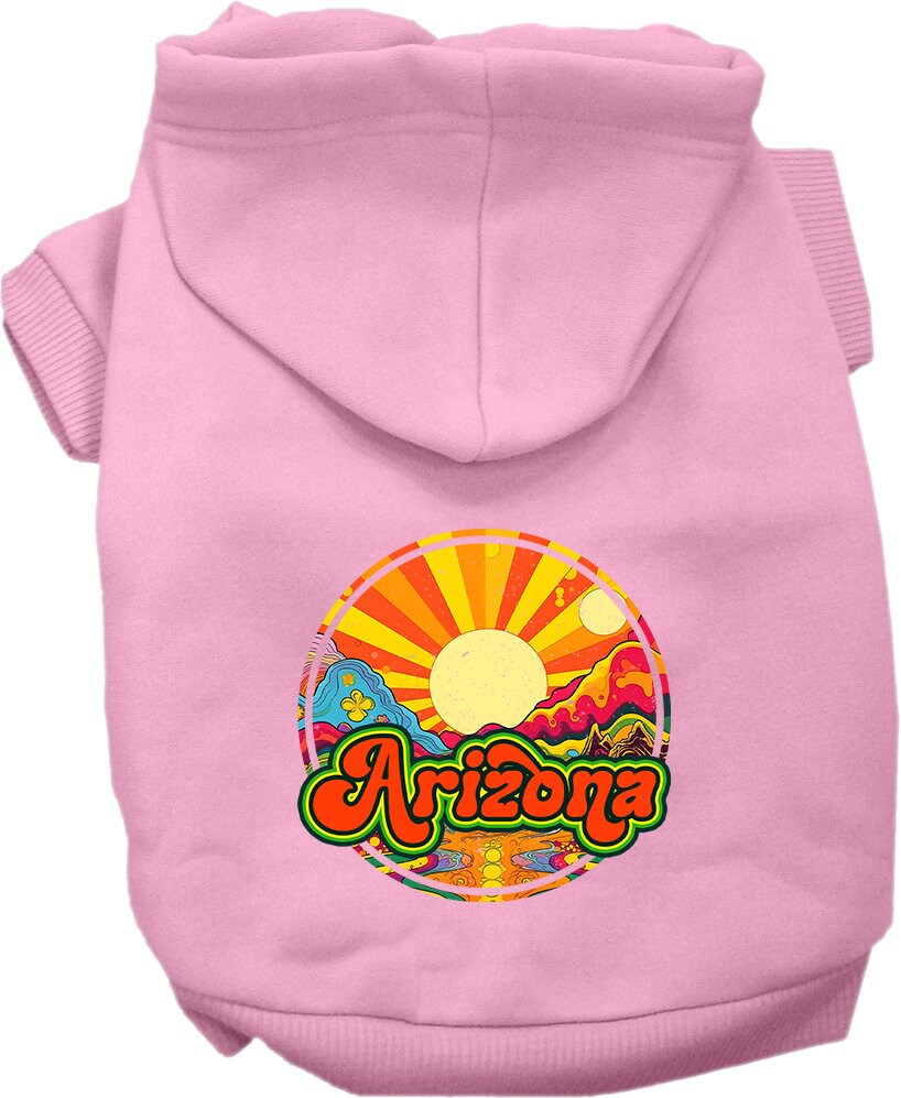 Pet Dog & Cat Screen Printed Hoodie for Small to Medium Pets (Sizes XS-XL), "Arizona Mellow Mountain"