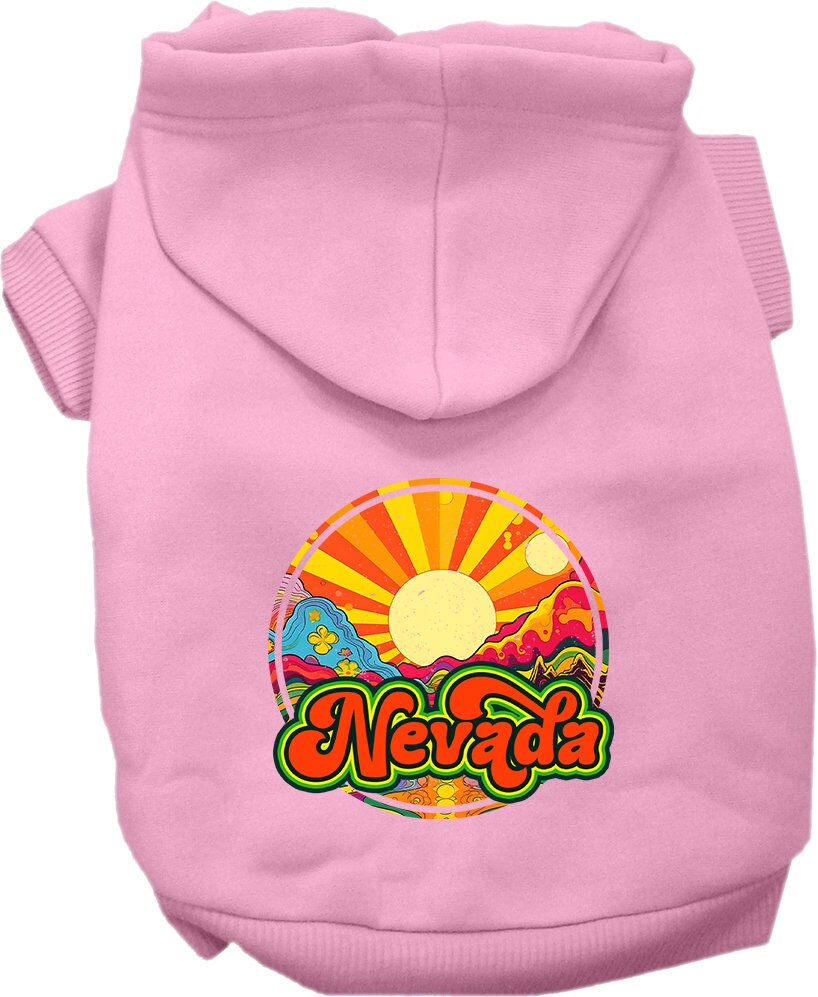 Pet Dog & Cat Screen Printed Hoodie for Medium to Large Pets (Sizes 2XL-6XL), "Nevada Mellow Mountain"