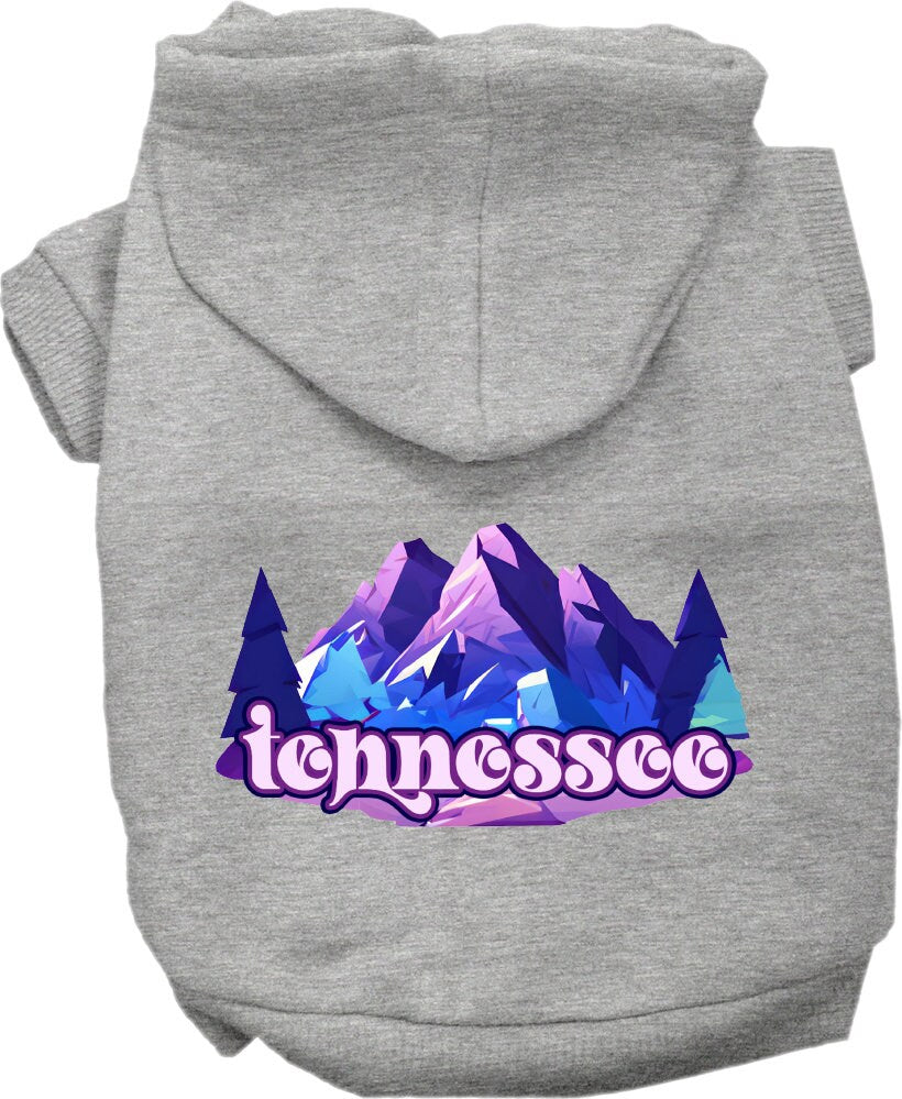 Pet Dog & Cat Screen Printed Hoodie for Medium to Large Pets (Sizes 2XL-6XL), "Tennessee Alpine Pawscape"