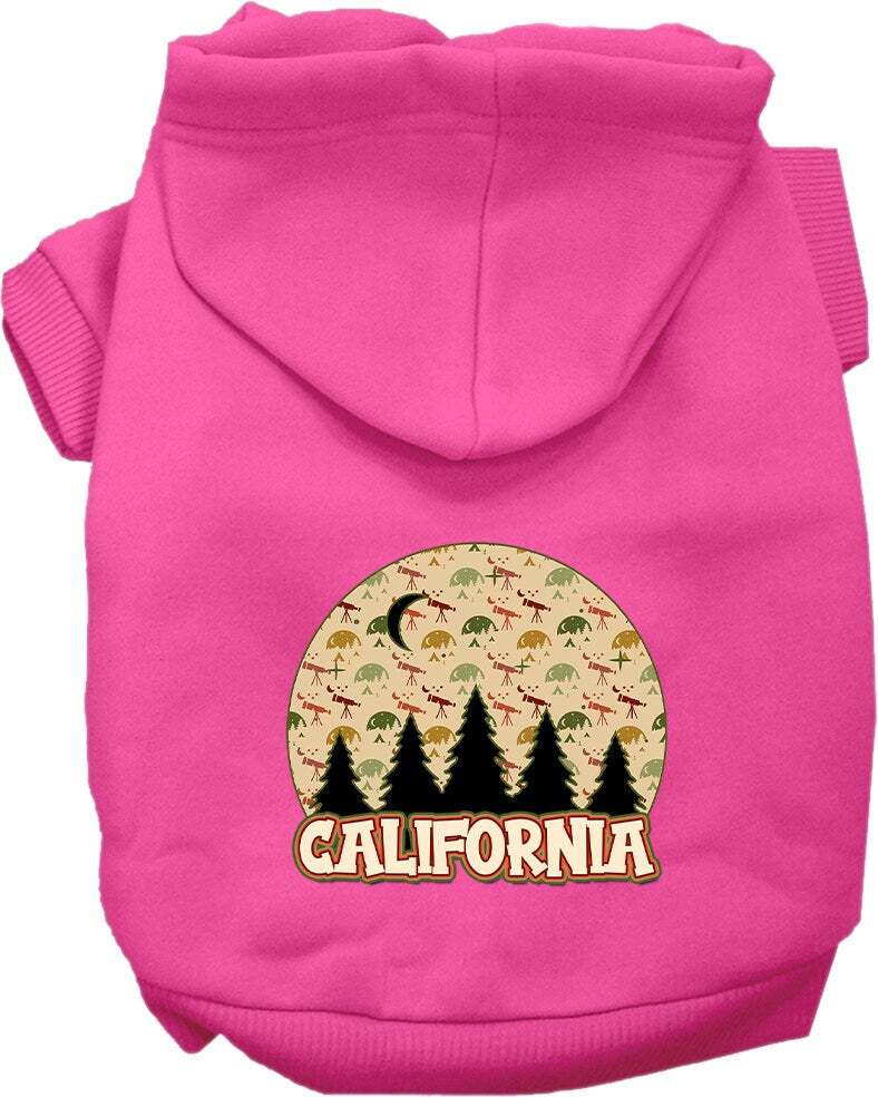 Pet Dog & Cat Screen Printed Hoodie for Small to Medium Pets (Sizes XS-XL), "California Under The Stars"