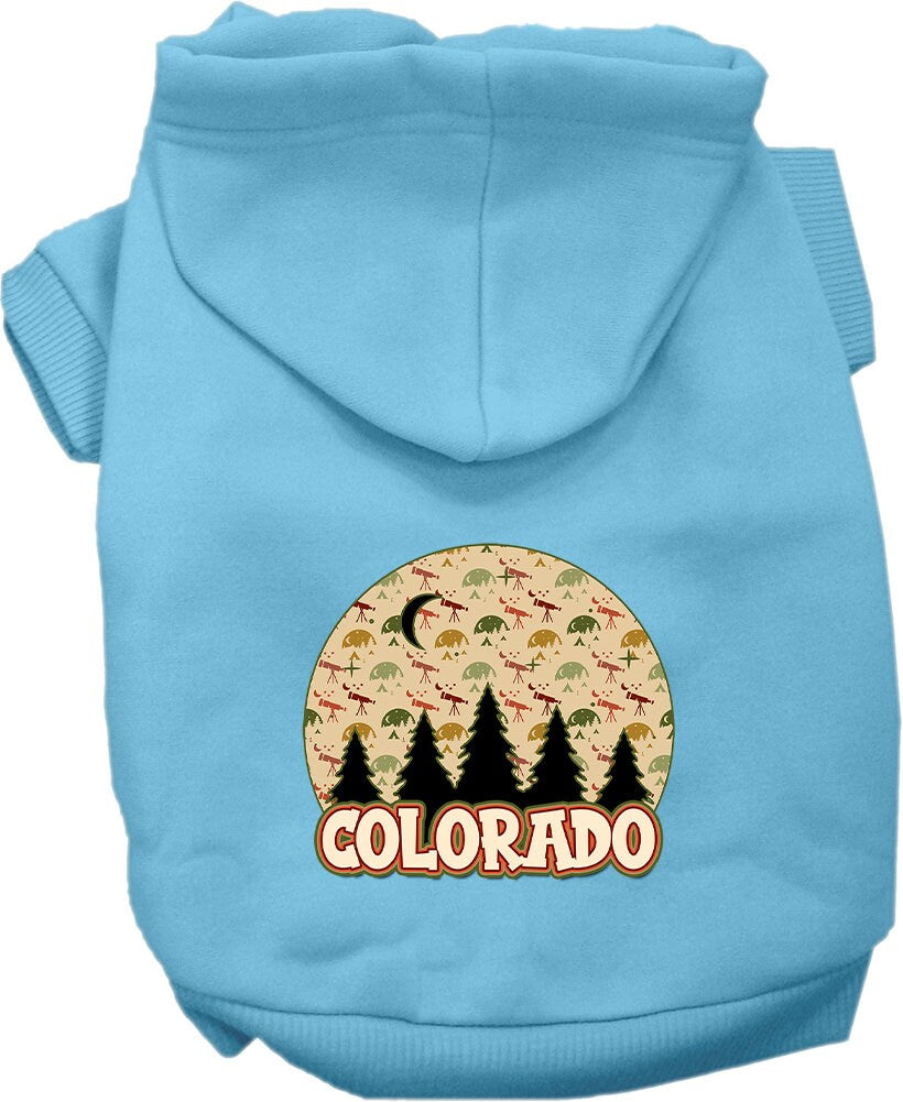 Pet Dog & Cat Screen Printed Hoodie for Medium to Large Pets (Sizes 2XL-6XL), "Colorado Under The Stars"