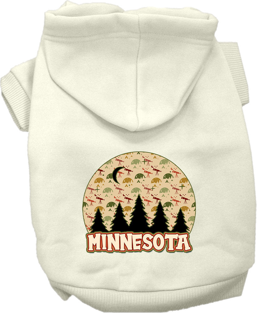 Pet Dog & Cat Screen Printed Hoodie for Medium to Large Pets (Sizes 2XL-6XL), "Minnesota Under The Stars"