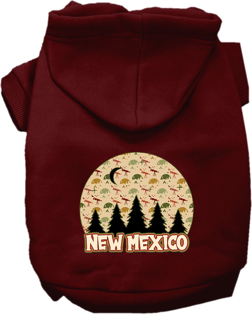 Pet Dog & Cat Screen Printed Hoodie for Medium to Large Pets (Sizes 2XL-6XL), "New Mexico Under The Stars"