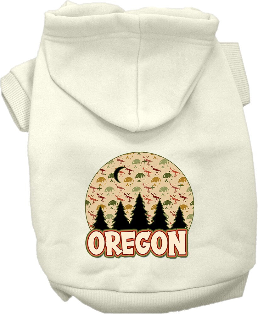 Pet Dog & Cat Screen Printed Hoodie for Medium to Large Pets (Sizes 2XL-6XL), "Oregon Under The Stars"