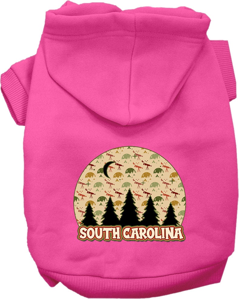 Pet Dog & Cat Screen Printed Hoodie for Medium to Large Pets (Sizes 2XL-6XL), "South Carolina Under The Stars"