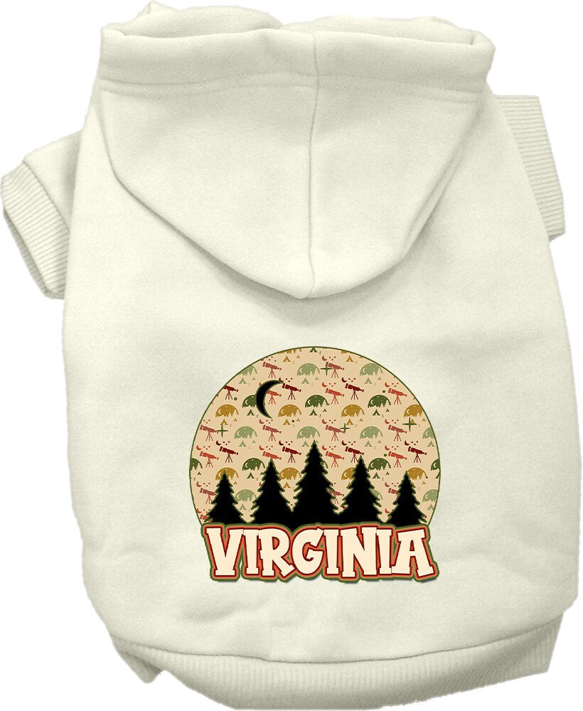 Pet Dog & Cat Screen Printed Hoodie for Medium to Large Pets (Sizes 2XL-6XL), "Virginia Under The Stars"