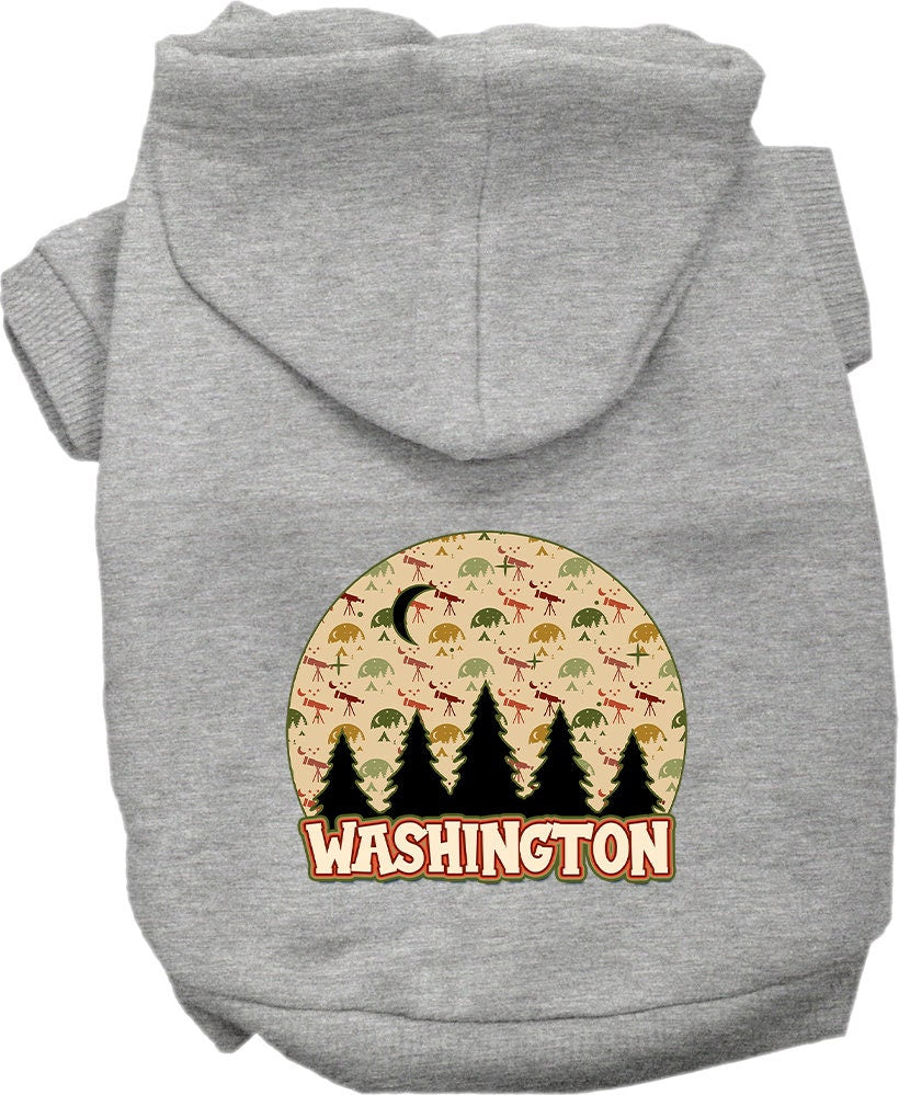 Pet Dog & Cat Screen Printed Hoodie for Medium to Large Pets (Sizes 2XL-6XL), "Washington Under The Stars"