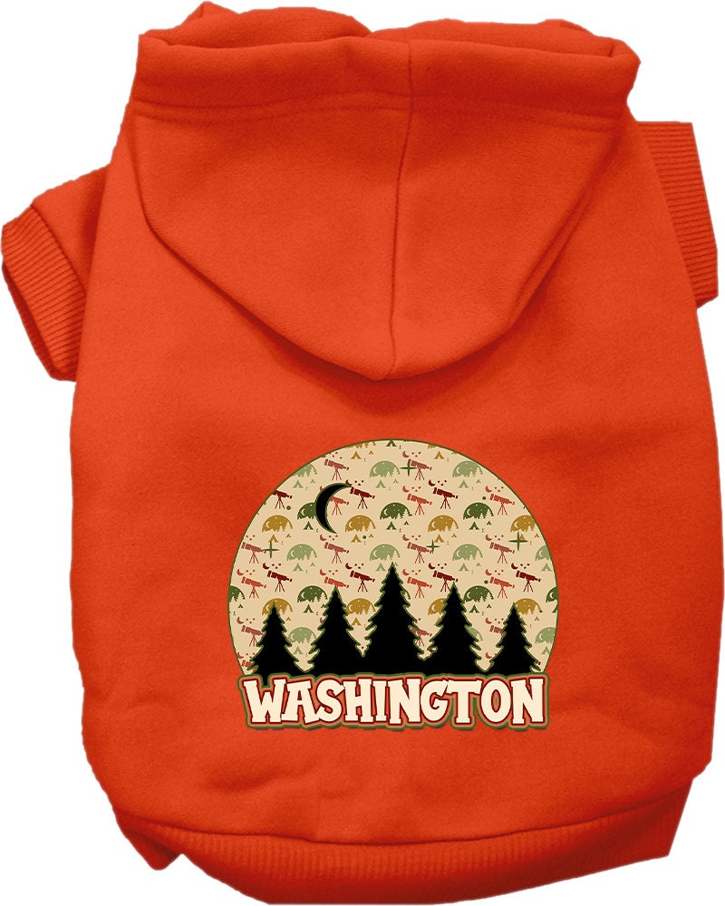 Pet Dog & Cat Screen Printed Hoodie for Medium to Large Pets (Sizes 2XL-6XL), "Washington Under The Stars"