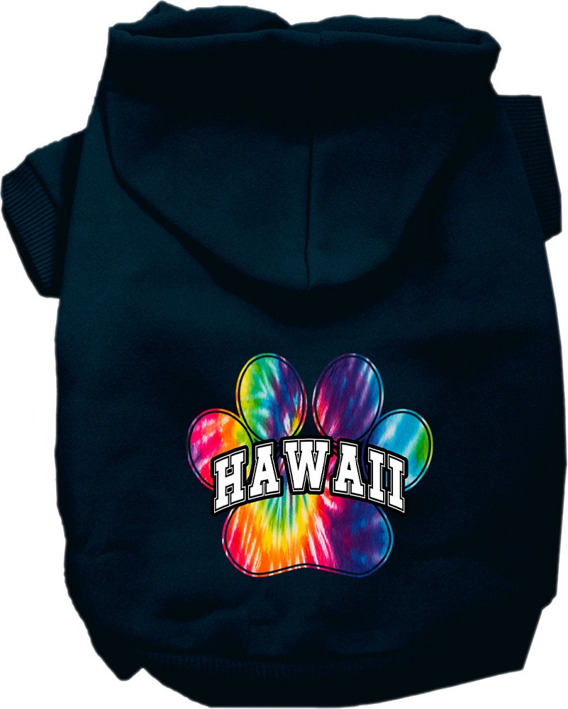 Pet Dog & Cat Screen Printed Hoodie for Medium to Large Pets (Sizes 2XL-6XL), "Hawaii Bright Tie Dye"