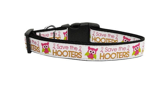 Pet Dog & Cat Nylon Collar or Leash, "Save The Hooters"