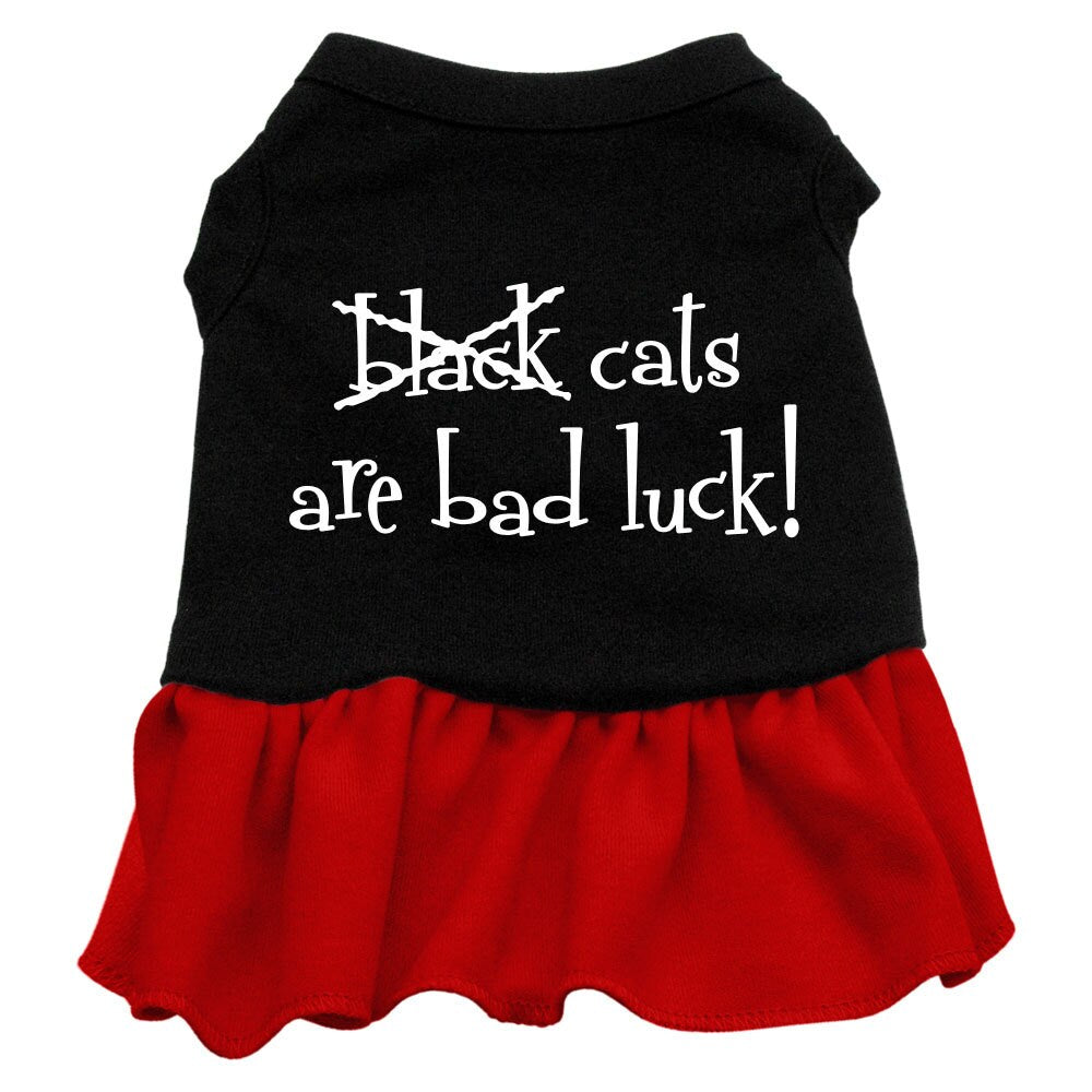 Halloween Pet Dog & Cat Dress Screen Printed, "Black Cats Are Bad Luck"