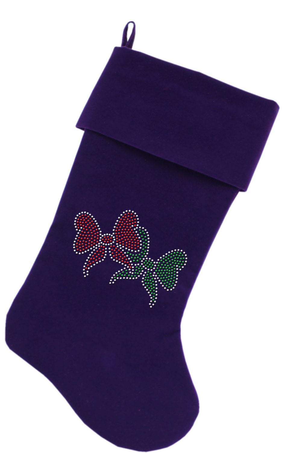 Christmas Stocking Rhinestone, "Christmas Bows"