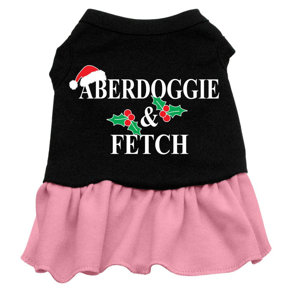 Christmas Pet Dog & Cat Dress Screen Printed, "Aberdoggie Christmas"