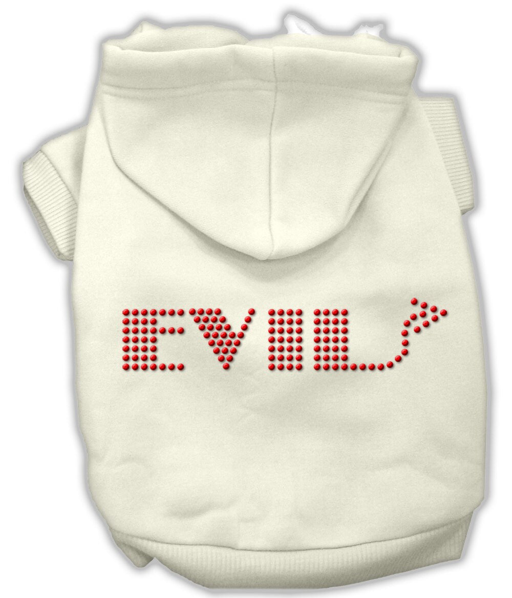 Pet, Dog & Cat Hoodie Rhinestone, "Evil"