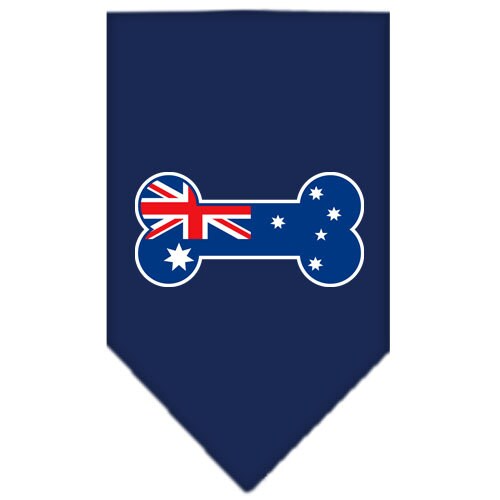 Pet and Dog Bandana Screen Printed, "Bone Shaped Australian Flag"