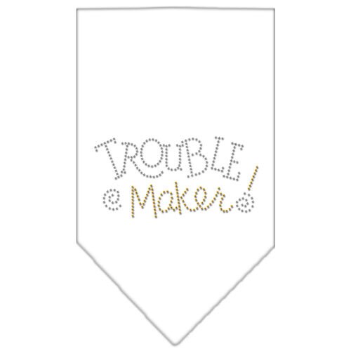 Pet and Dog Bandana Rhinestone, "Trouble Maker"