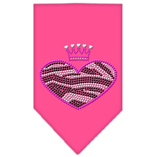 Pet and Dog Bandana Rhinestone, "Zebra Heart"