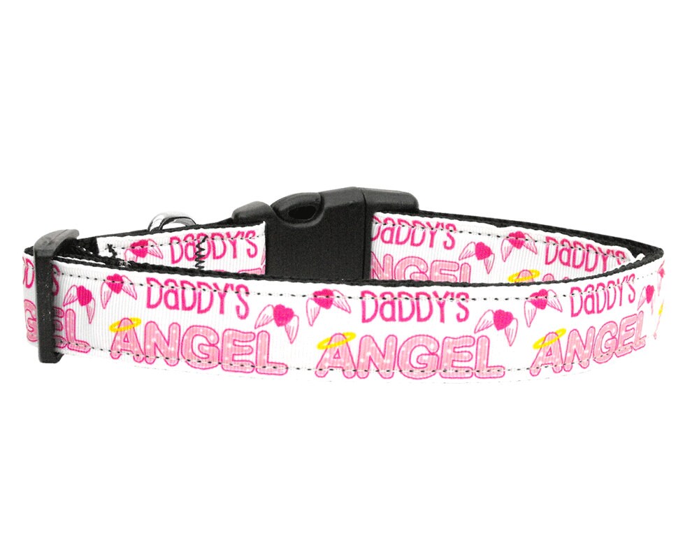 Pet Dog & Cat Nylon Collar or Leash, "Daddy's Angel"