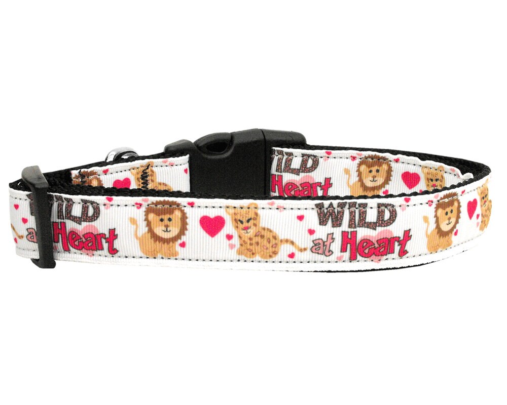 Pet Dog & Cat Nylon Collar or Leash, "Wild At Heart"