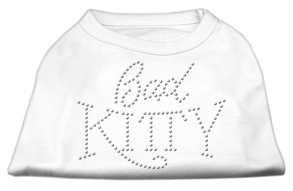 Pet Dog & Cat Shirt Rhinestone, "Bad Kitty"