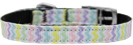 Pet, Dog & Cat Nylon Buckle Collars, 3/8" wide, "Chevrons"