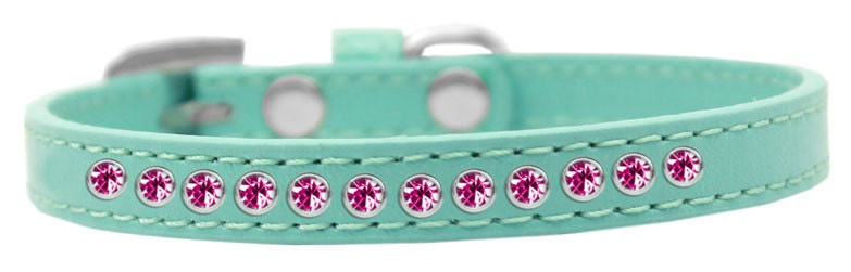 Dog, Puppy & Pet Fashion  Collar, "Bright Pink Crystal Rimsets"