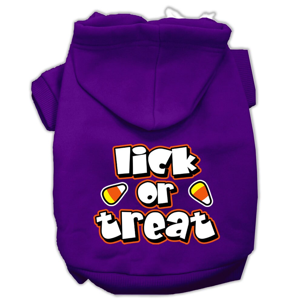 Halloween Pet, Dog & Cat Hoodie Screen Printed, "Lick or Treat"