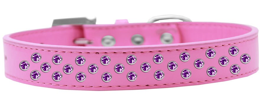 Dog, Puppy & Pet Fashion  Collar, "Purple Crystal Rimsets Sprinkles"