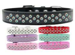 Dog, Puppy & Pet Fashion  Collar, "Aurora Borealis Crystal Rimsets Sprinkles"