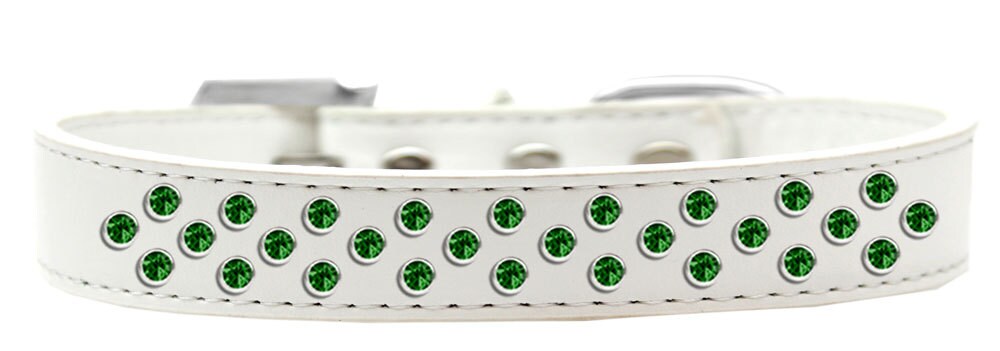 Dog, Puppy & Pet Fashion  Collar, "Emerald Green Crystal Sprinkles"