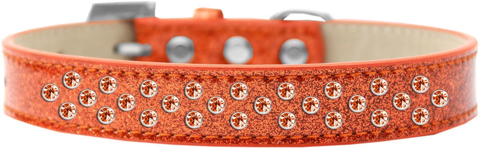 Dog, Puppy & Pet Ice Cream  Collar, "Orange Crystal Rimsets Sprinkles"