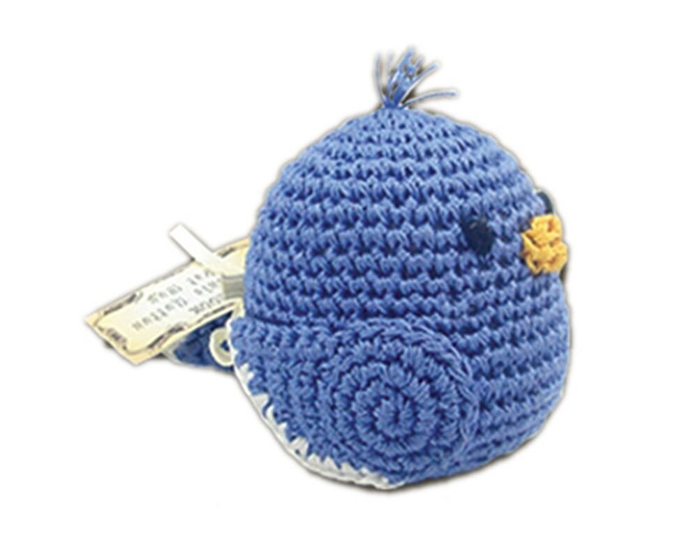 Knit Knacks Organic Cotton Pet, Dog & Cat Toy, "Blueberry Bill"